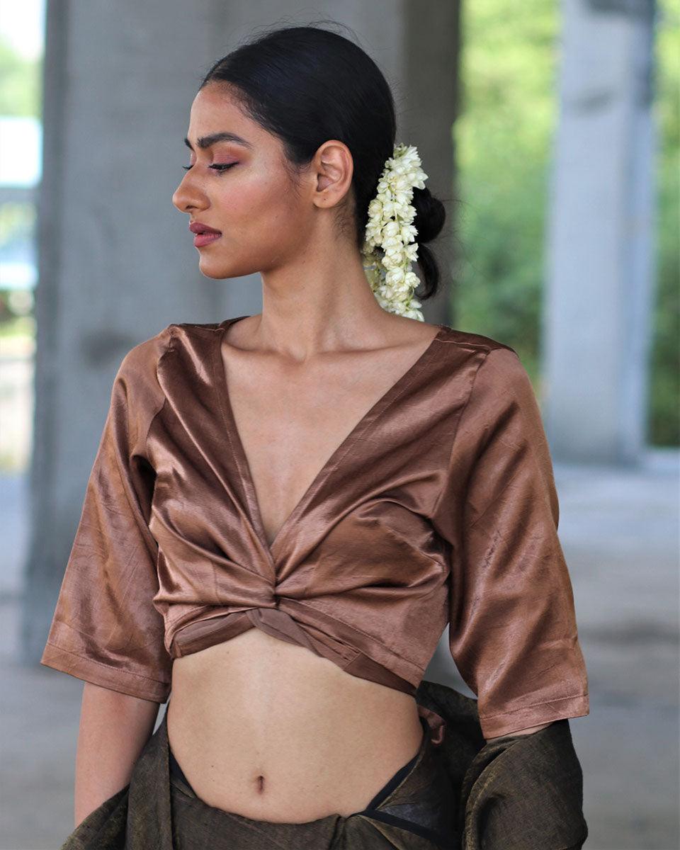 Blouse neck design | Blouses | Silk blouse | Mashru Silk | Chidiyaa