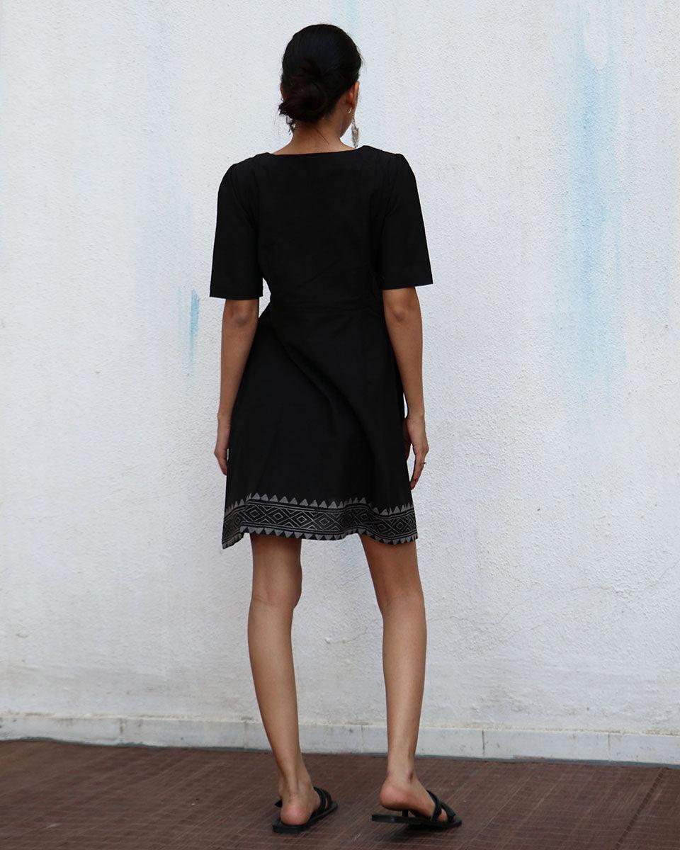 Farrah Blockprinted Cotton Dress - NOMAD