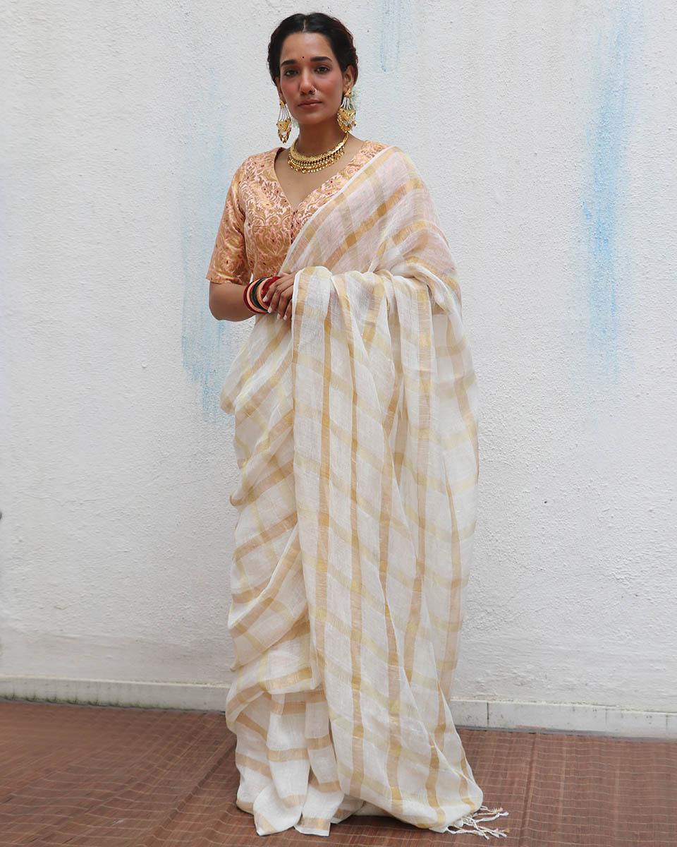 saree draping | saree blouse designs | linen sarees India
