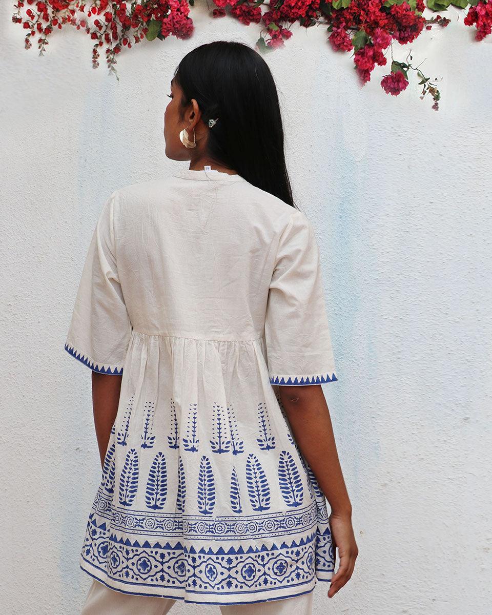 Alizeti Blockprinted Cotton Top - BGVL