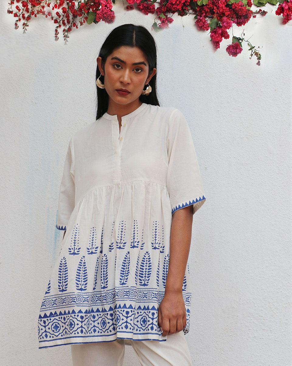 Alizeti Blockprinted Cotton Top - BGVL