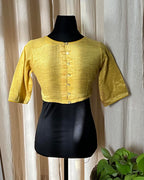 Handwoven Cotton Zari Blouse - Love Despite