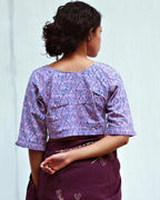 Arden Hand Block-Printed Cotton Blouse - Fmtm