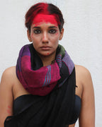 Brahmi Black Handwoven Linen Saree - Kaali