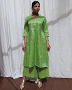 Harita Handwoven Cotton Zari Kurta Set - Zari