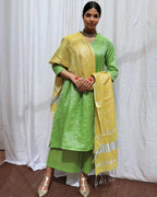 Harita Handwoven Cotton Zari Kurta Set - Zari