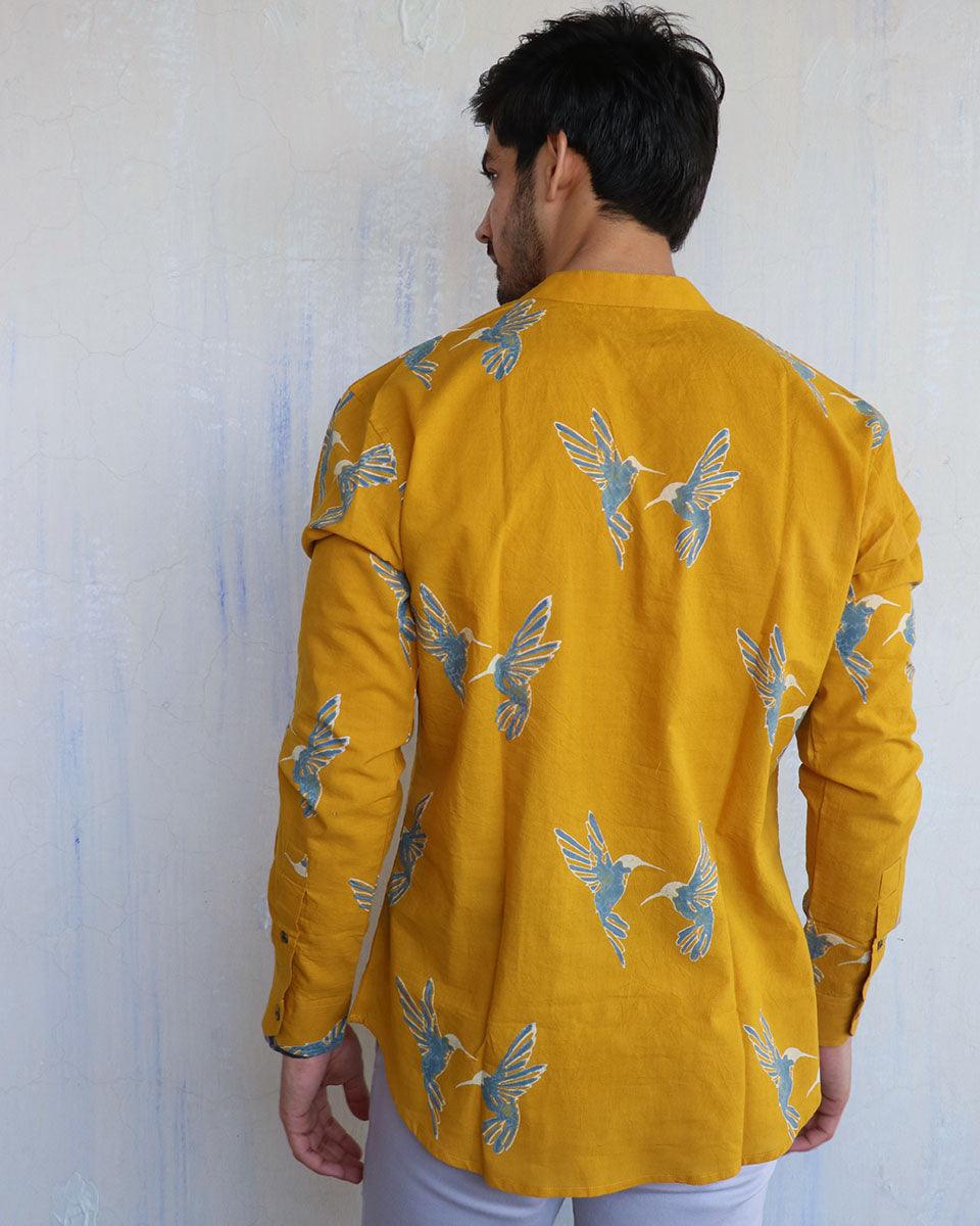 Men shirt yellow | men shirt design | men shirt printed | men shirt formal | chidiyaa