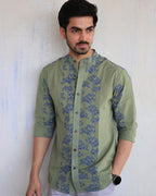 cotton shirt | Men shirt formal | Cotton shirt Olive | Chidiyaa