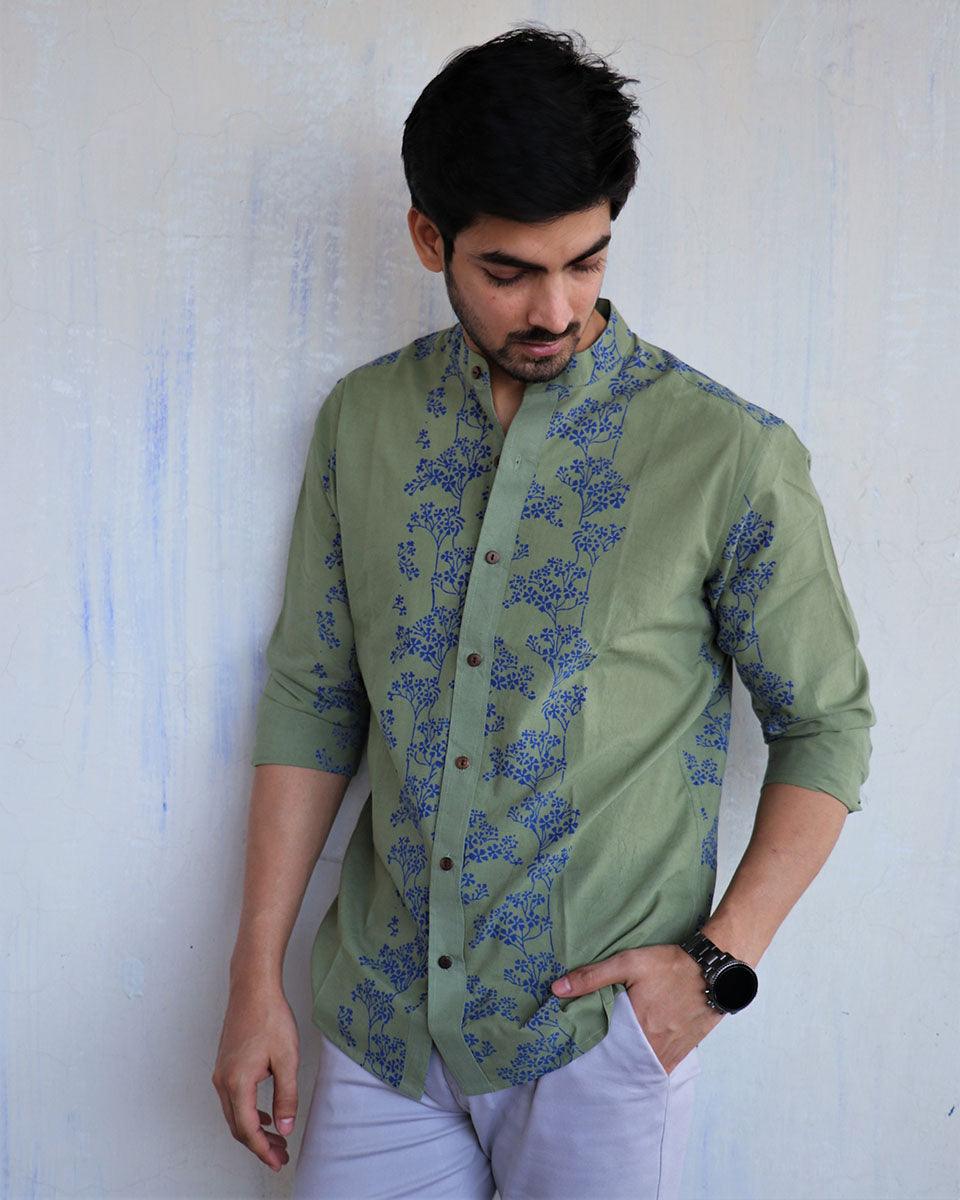 cotton shirt | Men shirt formal | Cotton shirt Olive | Chidiyaa