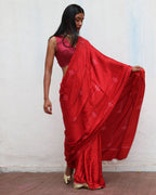 Mashooqa Blockprinted Modal Silk Saree