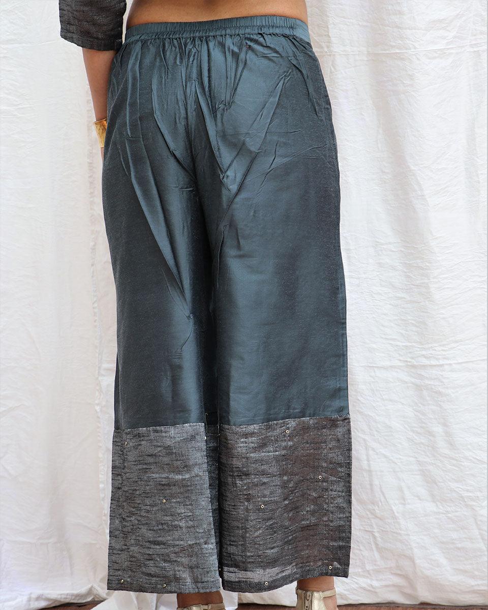 Shyamali Handwoven Cotton Zari Kurta Set - Zari