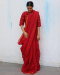 Linen saree | Linen zari saree | Linen saree online | Linen Sarees | Chidiyaa