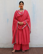 Preet Rose Mulmul Cotton Kurta Set with Dupatta Set of 3 - Jugnoo