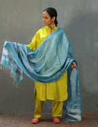 Kaur Handwoven Cotton Zari Dupatta-Saahiba