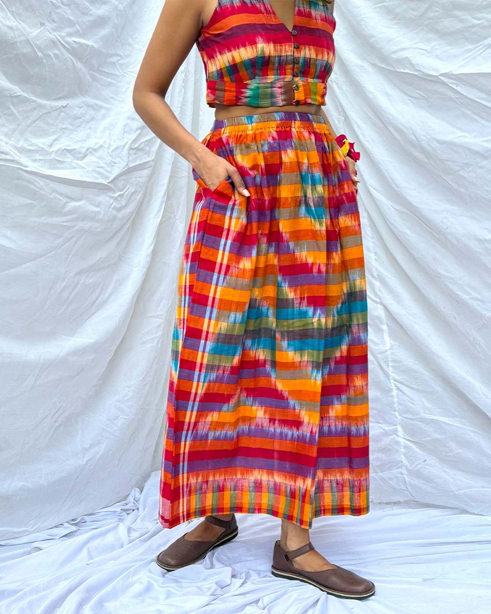 Bhanwar Gamcha Cotton Skirt - GMC