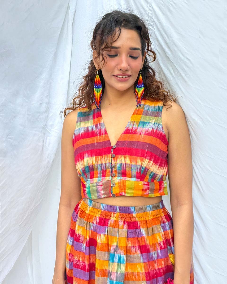 Basanti Gamcha Cotton Top - GMC