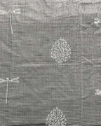 Cloudberry Kota Doria Ivory Block Printed Saree - SFD