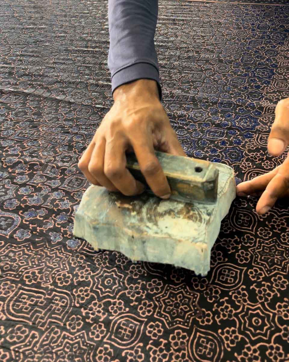 Evening Primrose Blockprinted Cotton Top-WWB