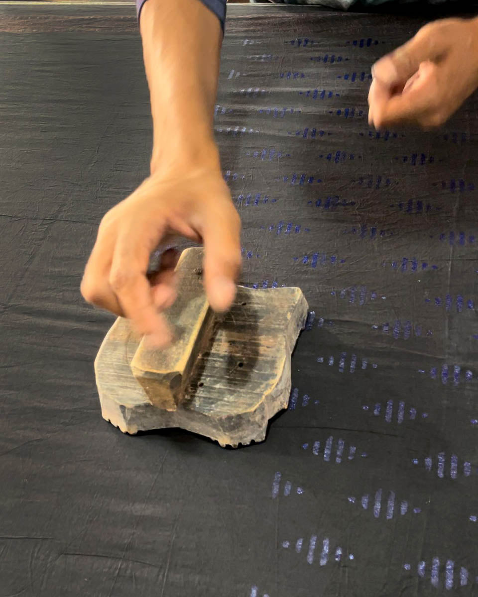 Nightsong Blockprinted Cotton Blouse-WWB