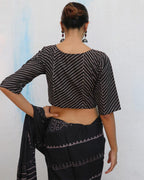 Saree blouse design | Cotton blouse black | Blouse neck design | Chidiyaa
