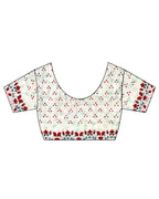 Poppy's Perfection Ivory Block Printed Saree - MMG