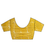 Mriga Yellow Hand Block Printed Saree-MYA