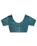 Sia Teal Green Hand Block Printed Saree-MYA