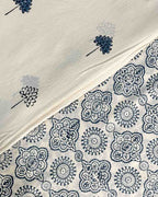 Quiet Cloud Ivory Block Printed Saree - BMS