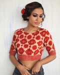 Blouse neck design | blouse design | cotton blouse | cotton blouse red | chidiyaa