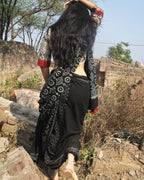 Black Cotton Saree | saree for women | Cotton saree online | Black Saree Cotton | Chidiyaa