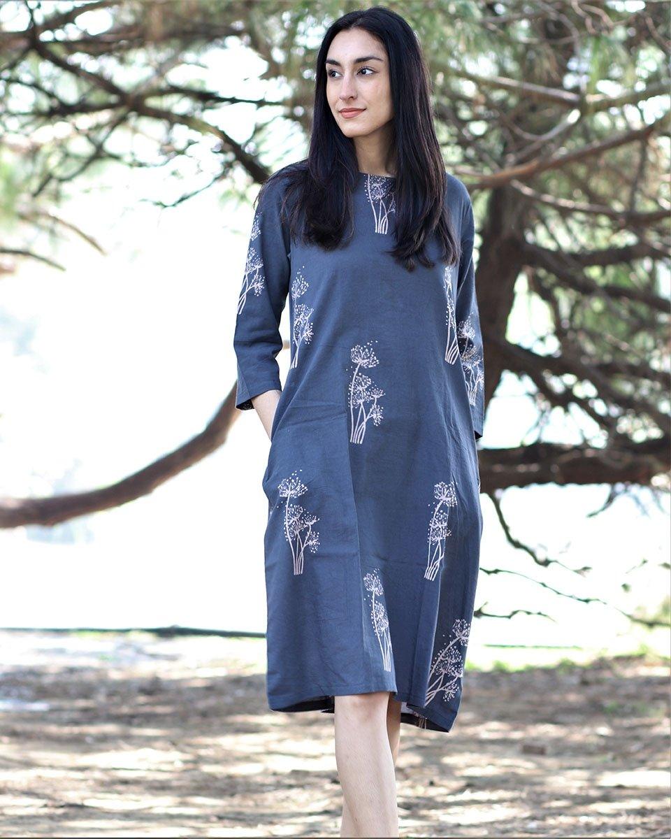 Dresses one piece for women | Cotton Dress | Blue dress | Summer dresses | Chidiyaa