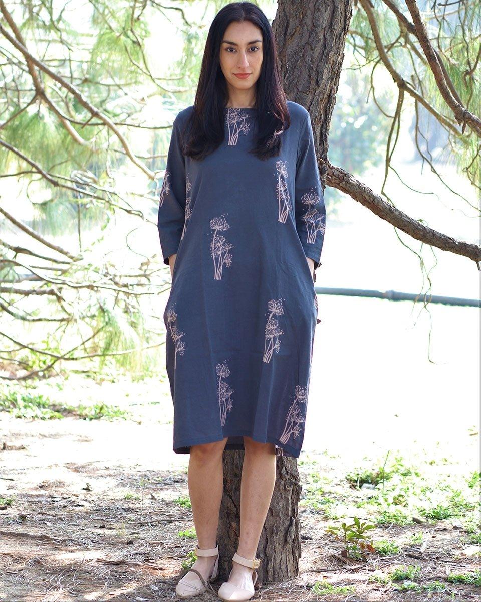 Dresses one piece for women | Cotton Dress | Blue dress | Summer dresses | Chidiyaa