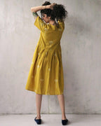 cotton dress yellow | dress online | dress up | dress design