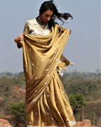 Olive Moon Blockprinted Modal Silk Saree
