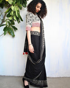 Black Cotton Saree | cotton saree | Cotton saree online | Black Saree Cotton | Chidiyaa
