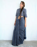 Indigo Charm Handblockprinted Cotton Saree