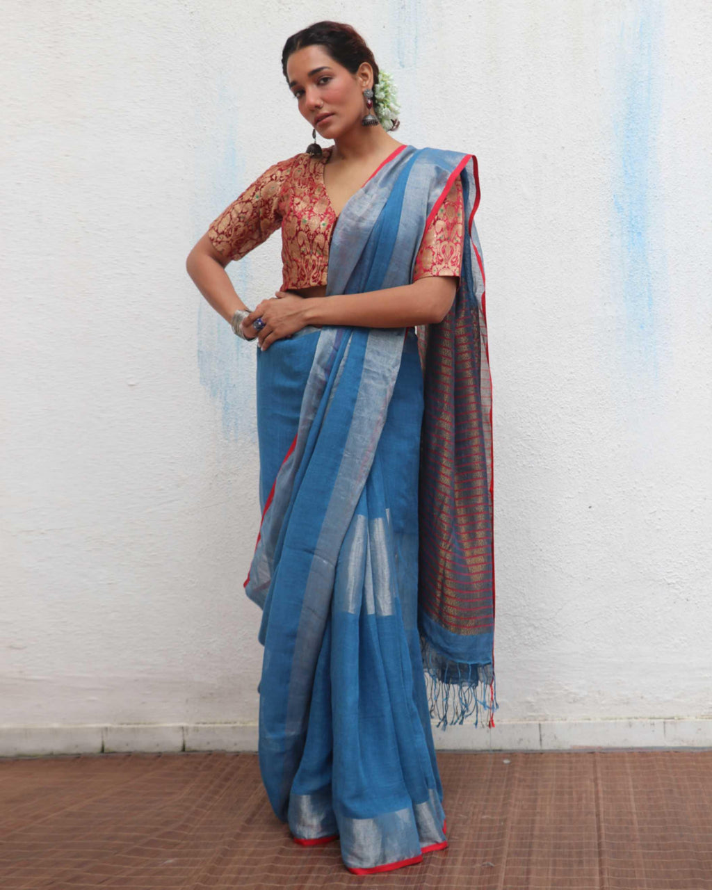 Linen saree India | Saree for women |  Saree